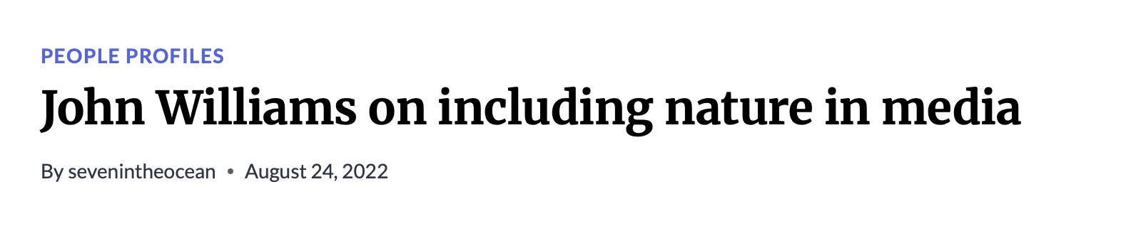 Link to written interview Link to written interview